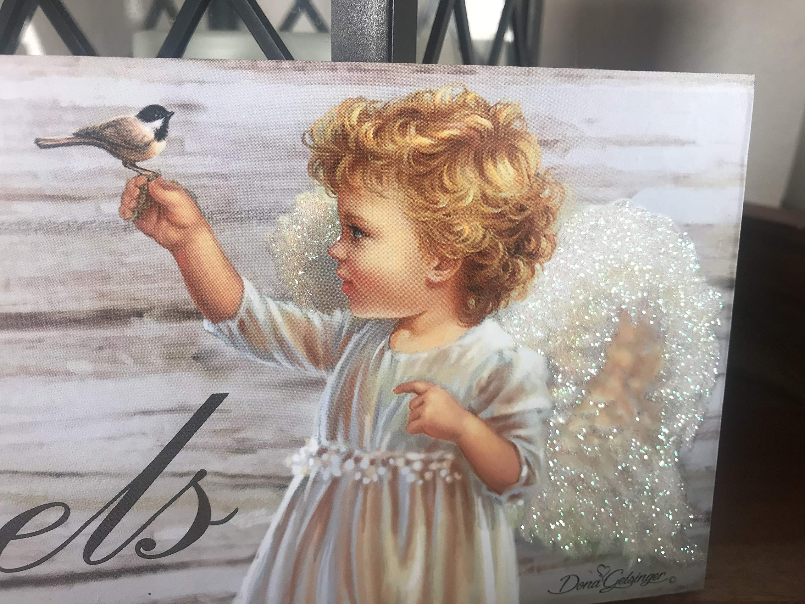 Believe in Angels Wooden Sign with Rope Hanger