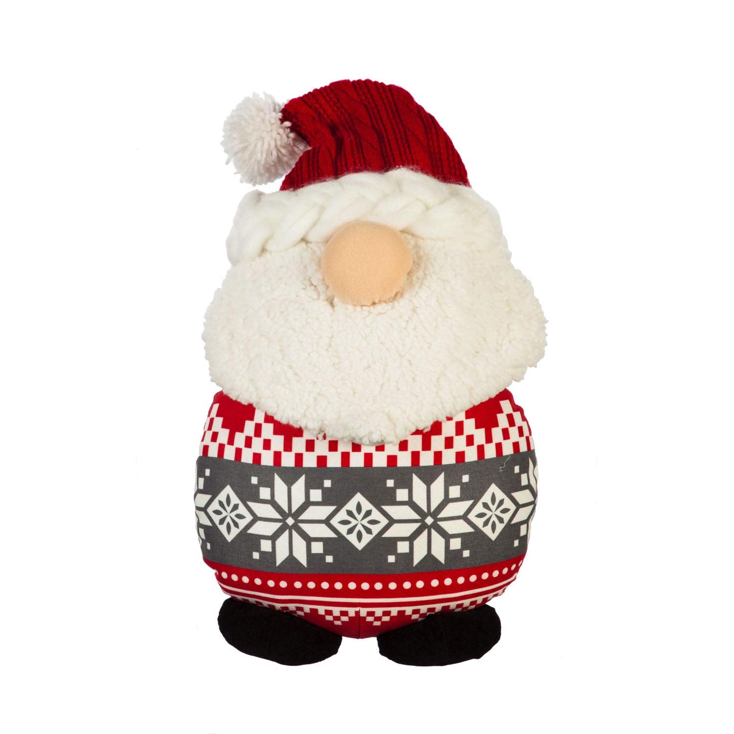 Cypress Home Beautiful Christmas Holiday Garden Gnome Shaped Comfrotable Pillow 10 x6 x 18 Incesh Indoor/Outdoor Decoration for Homes, Yards and Gardens