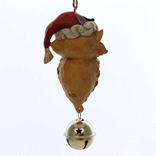 Enesco Jim Shore Heartwood Creek Cat Jingle Bell Ornament, 5-Inch