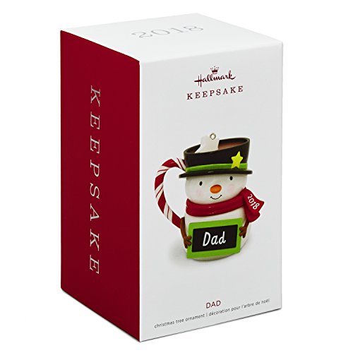Hallmark Keepsake Christmas Ornament 2018 Year Dated, Dad Snowman Mug