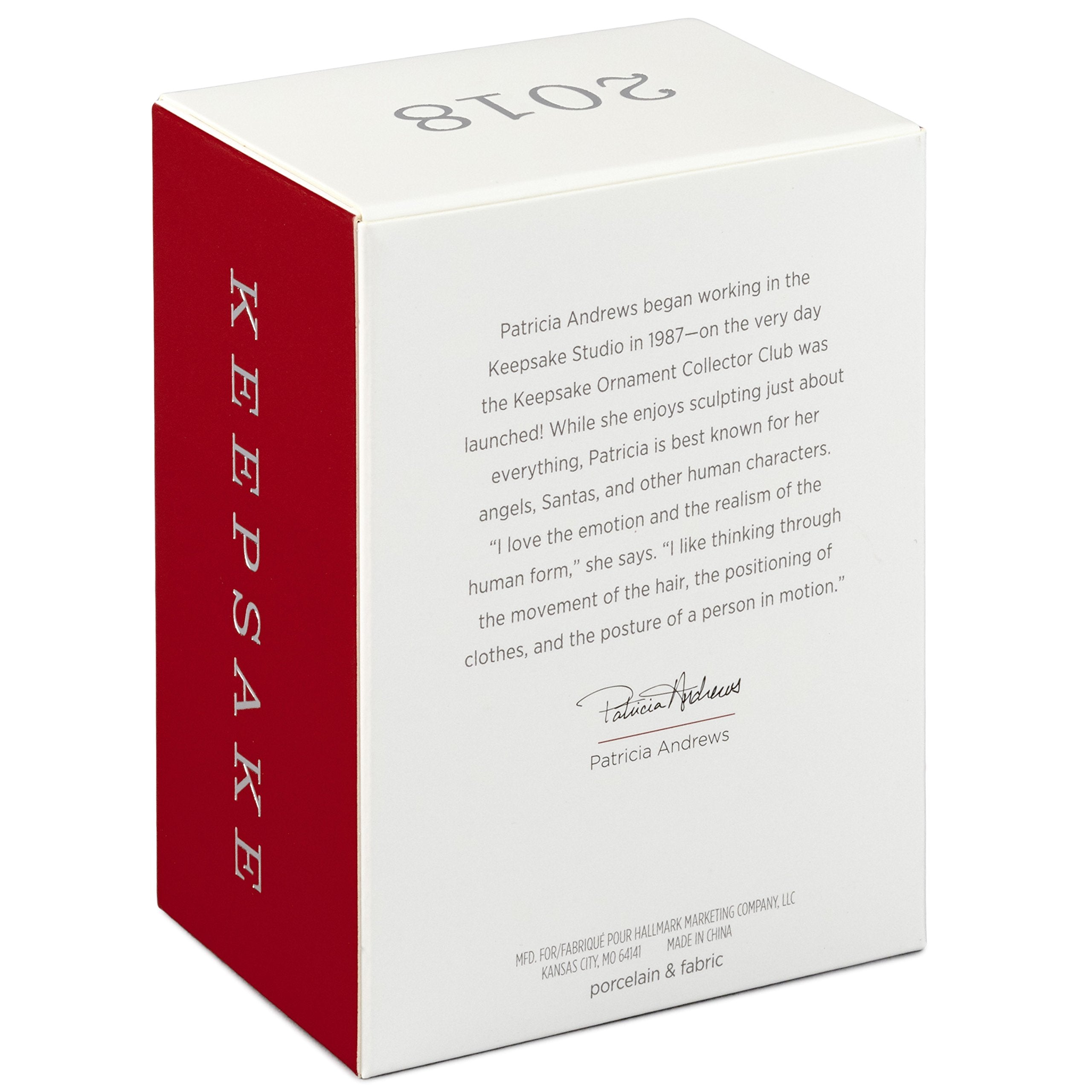 Hallmark Keepsake Ornament 2018 Year Dated, African American Baby's First Christmas, Porcelain, Basket