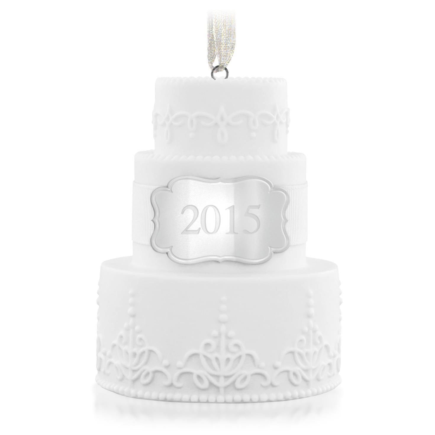 Hallmark Keepsake Ornament Wedding Cake 2015