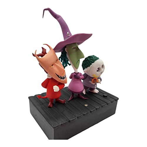Hallmark Keepsake Plastic Christmas Ornament 2021, Disney Tim Burton's The Nightmare Before Christmas Collection Lock, Shock and Barrel, Storytellers Light and Sound