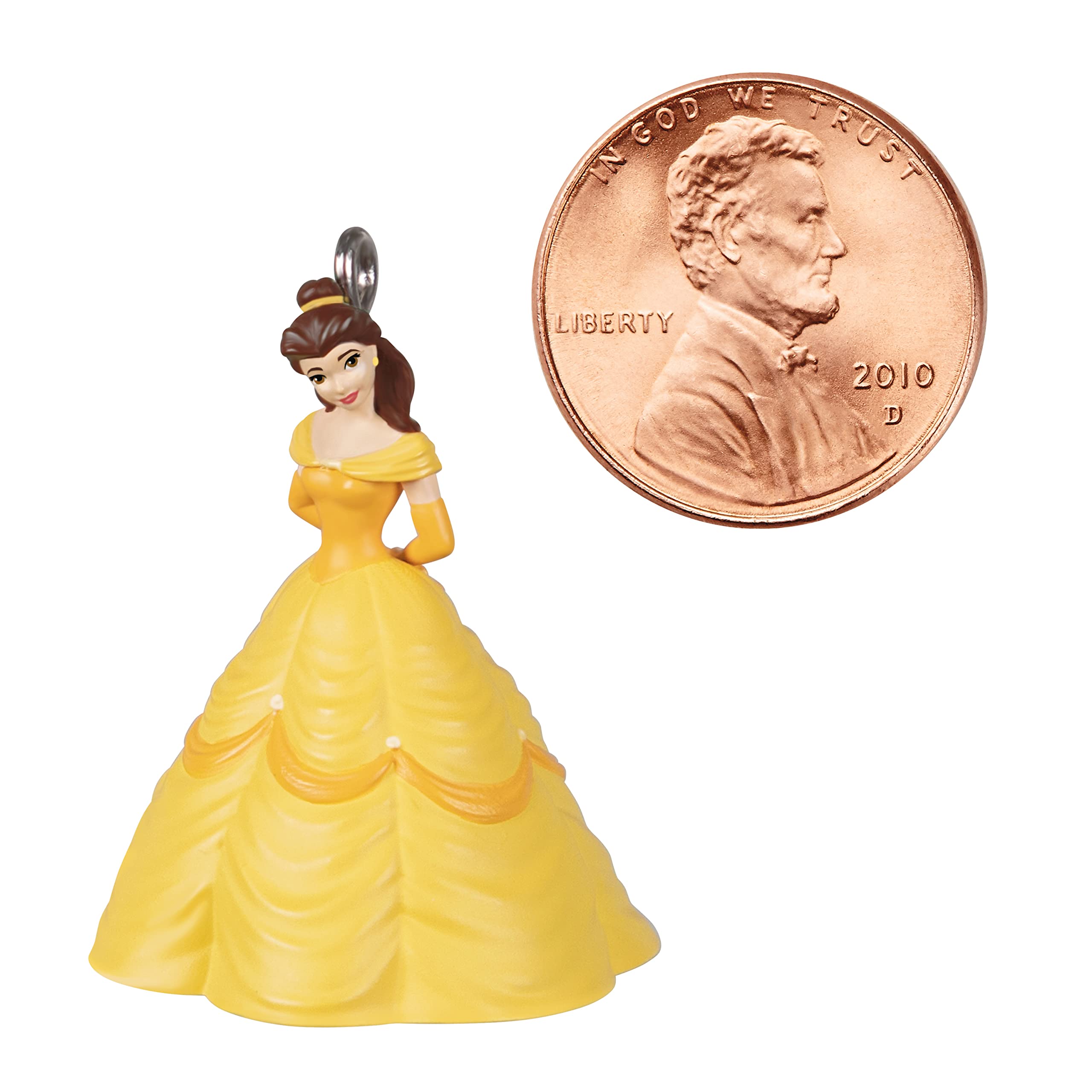 Hallmark Keepsake 1.25" Miniature Plastic, Christmas Ornament 2022, Disney Beauty and The Beast Belle, Mini