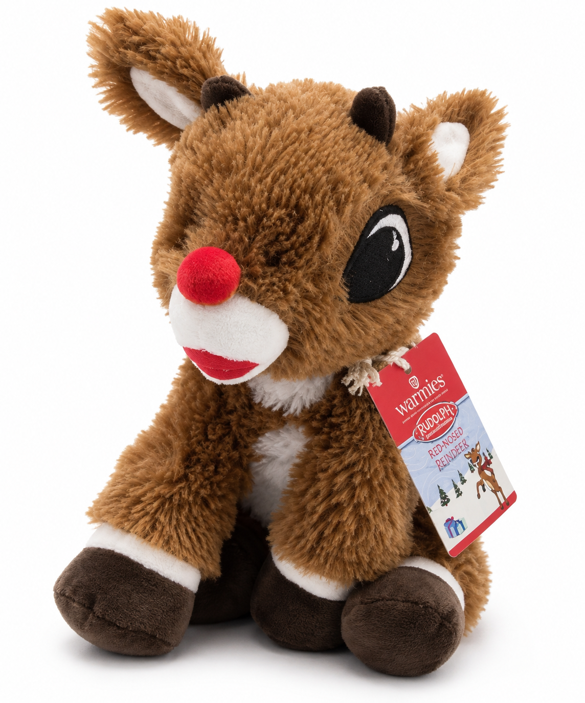 Warmies Rudolph the Red-Nosed Reindeer Microwavable Heated Lavender Scented Plush NWT