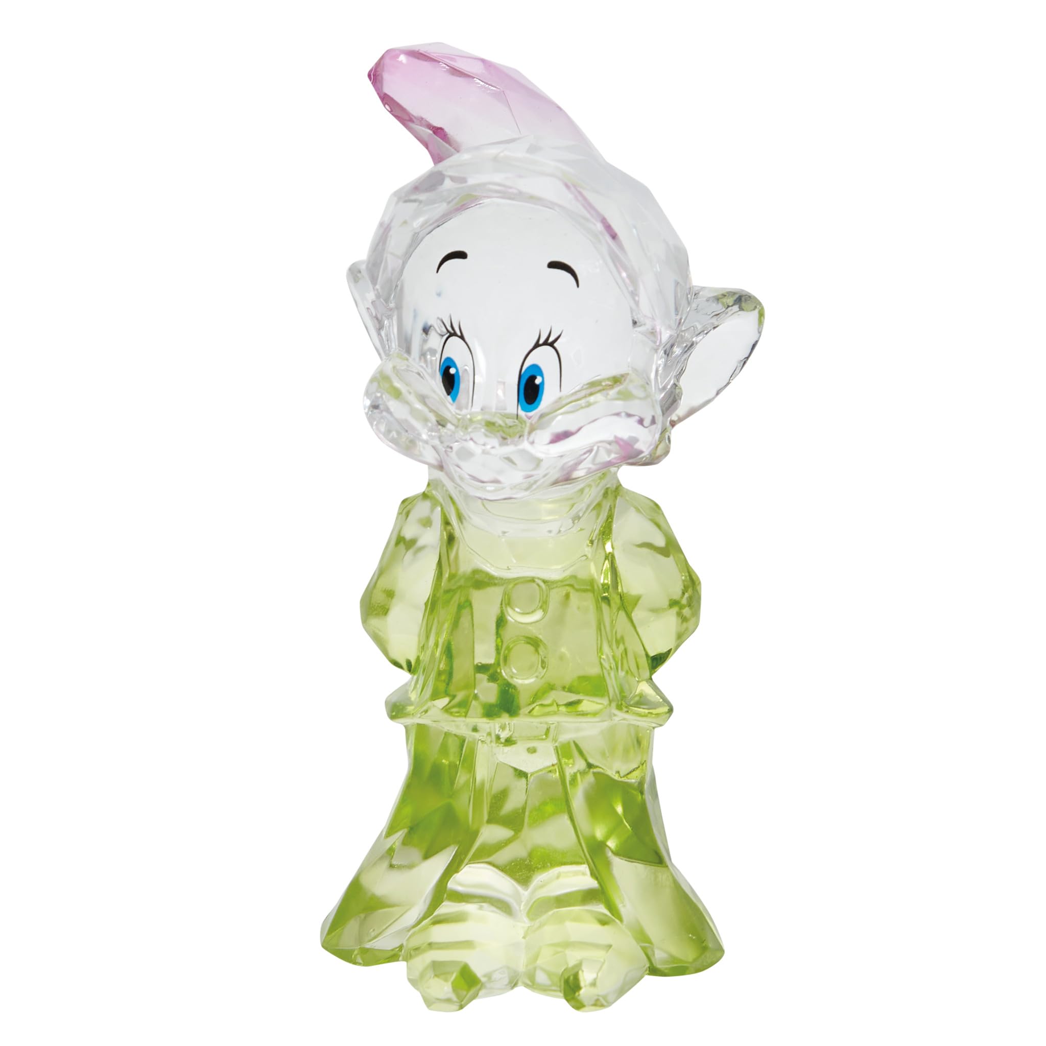 Enesco FACETS Disney Snow White and The Seven Dwarfs Dopey Miniature Figurine, 3.5 Inch, Green