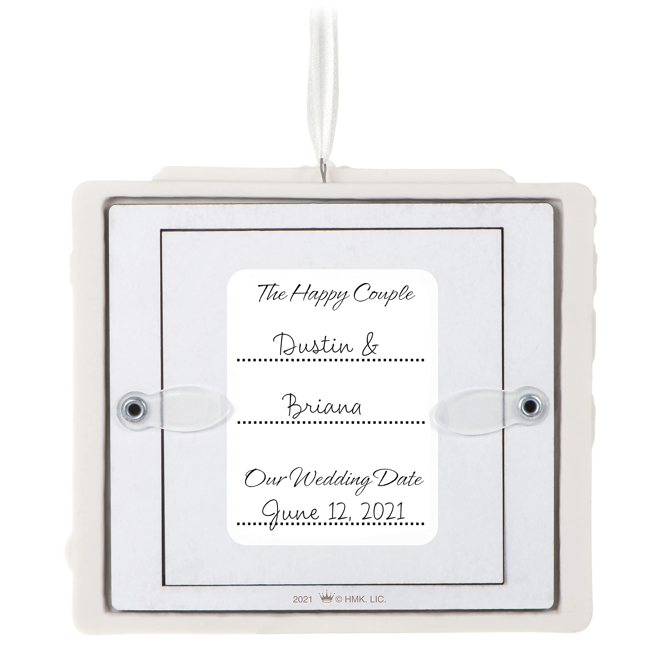 Hallmark Keepsake Christmas Ornament 2021 Year-Dated, We Choose Love Photo Frame, Porcelain