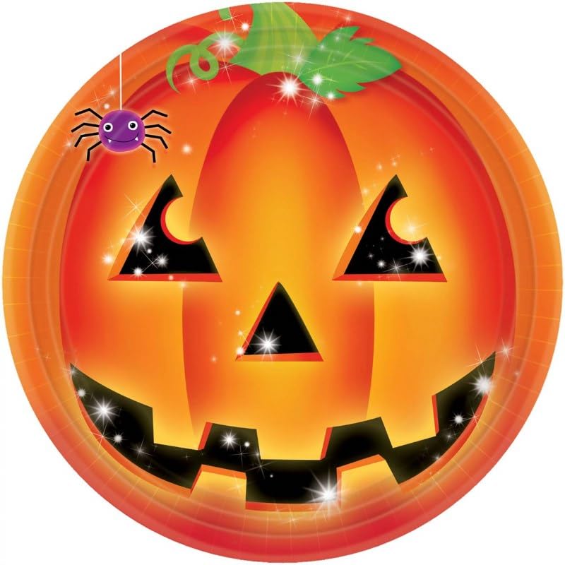 6.75” Jack o lantern plates