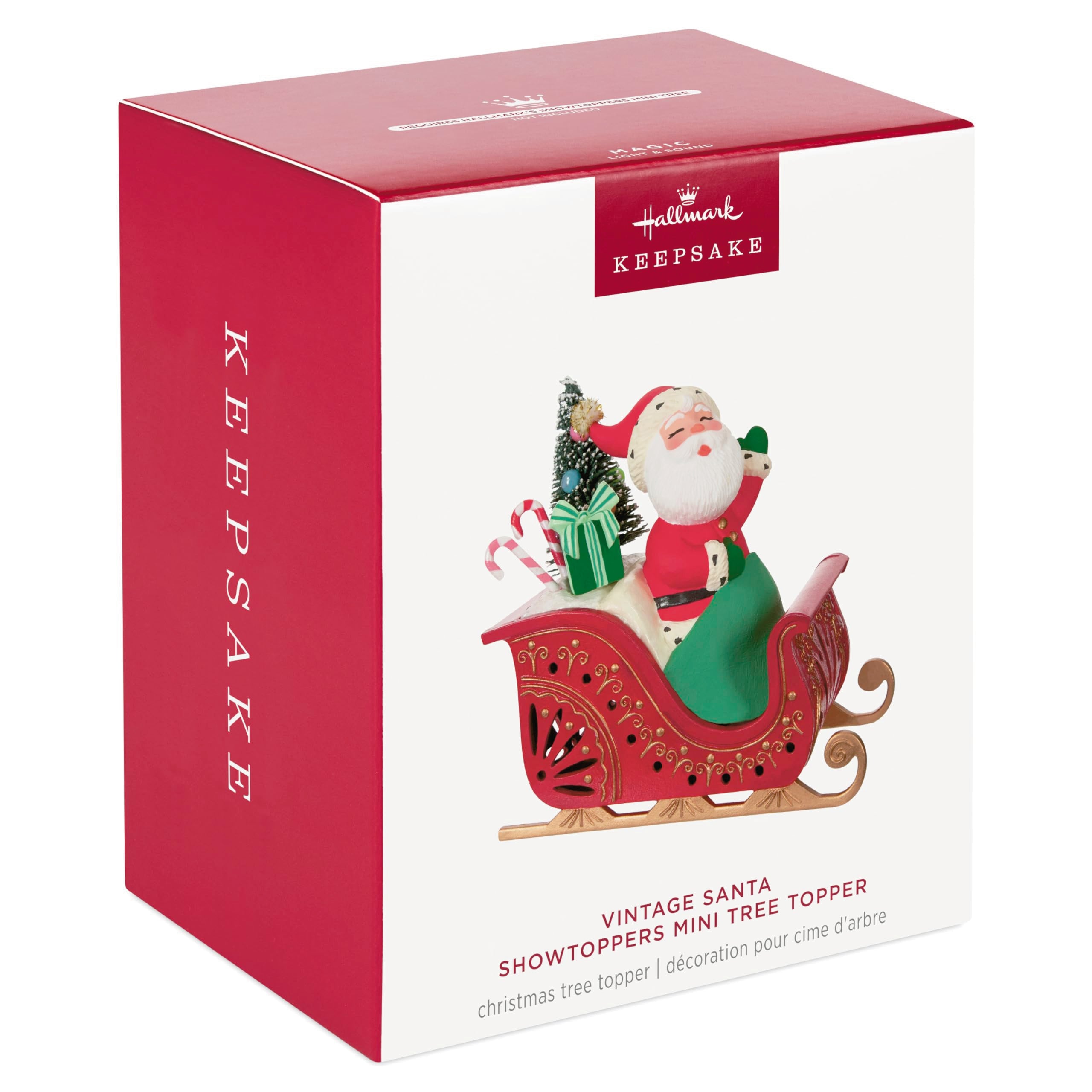 Hallmark Keepsake 18.75" Miniature Christmas Tree, Silver and White Pre-Lit, Gifts for Christmas Lovers