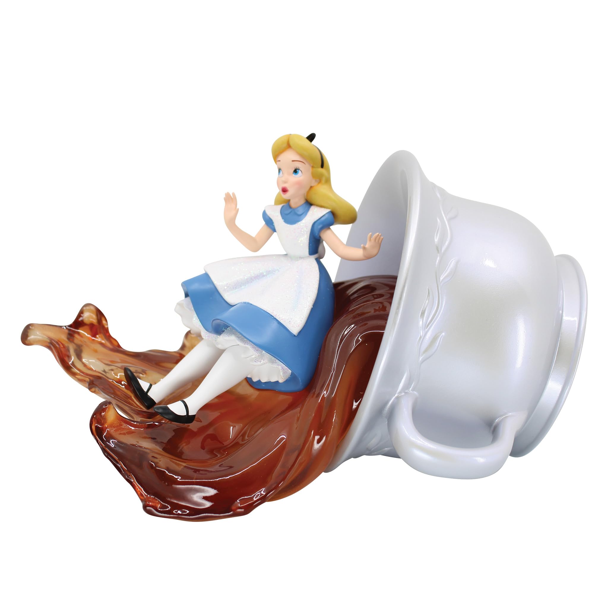 Enesco Disney Showcase 100 Years of Wonder Alice in Wonderland Teacup Figurine, Multicolor