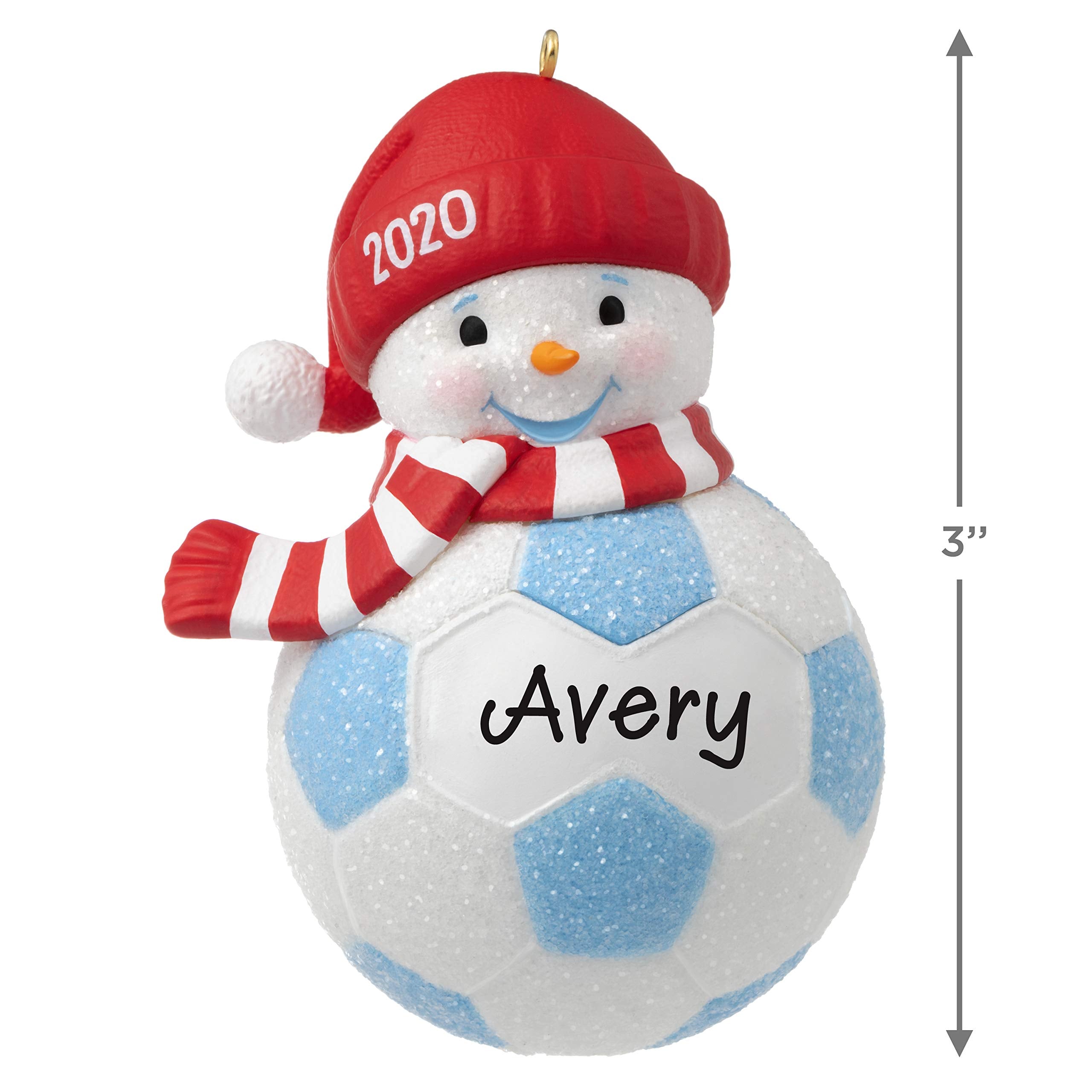 Hallmark Keepsake Christmas Ornament 2020 Year-Dated, Soccer Snowman, DIY Personalized (1299QGO1784)