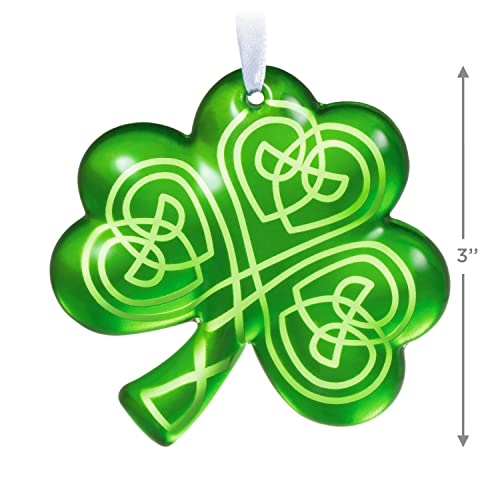 Hallmark Keepsake Christmas Ornament 2022, Luck o’ The Irish Shamrock, Glass