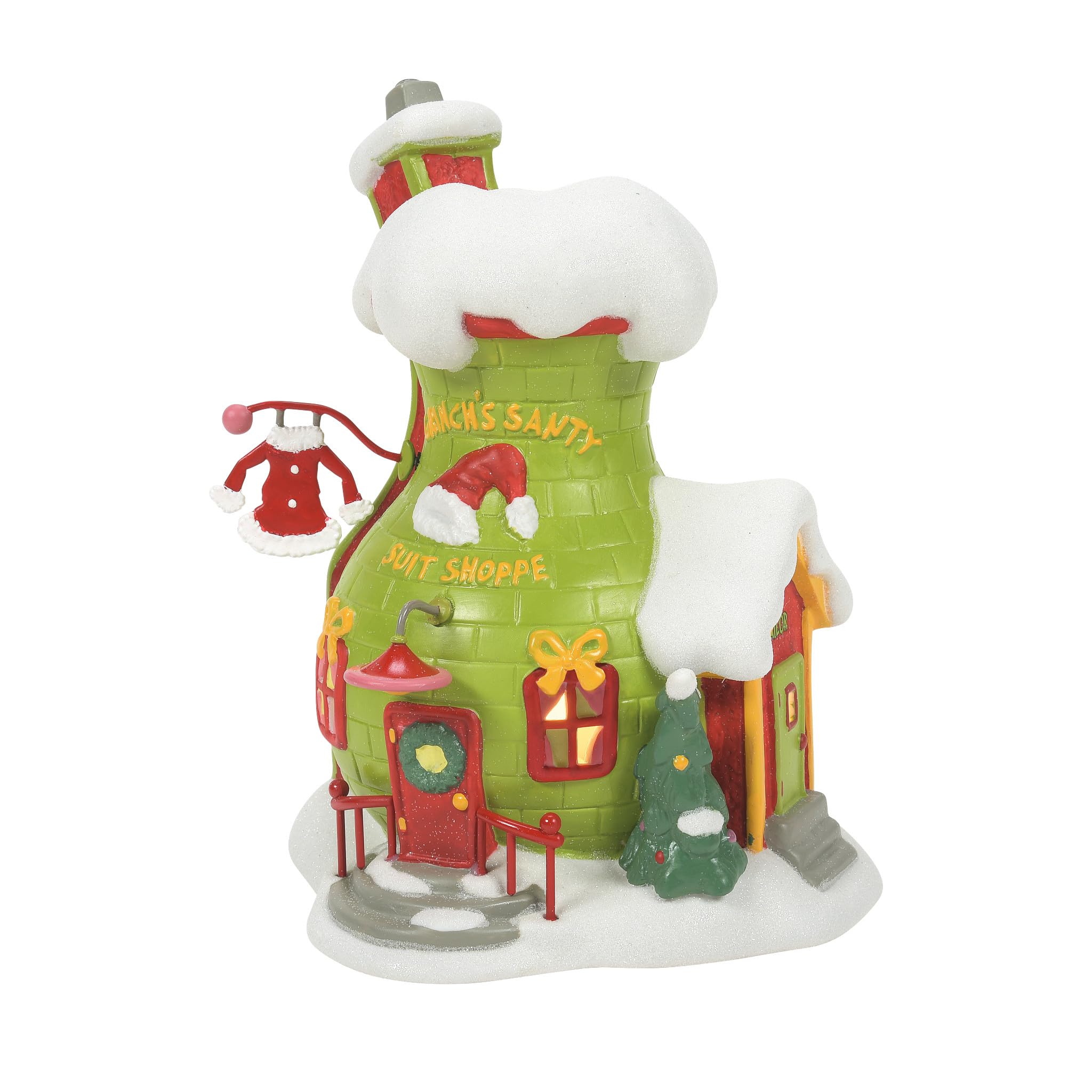 Department 56 Dr. Seuss The Grinch "Grinch's Santy Suit Shoppe" Lighted Village Building