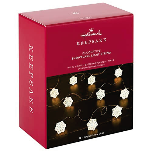Hallmark Keepsake Christmas String Lights, Snowflake 10-Light, 10'