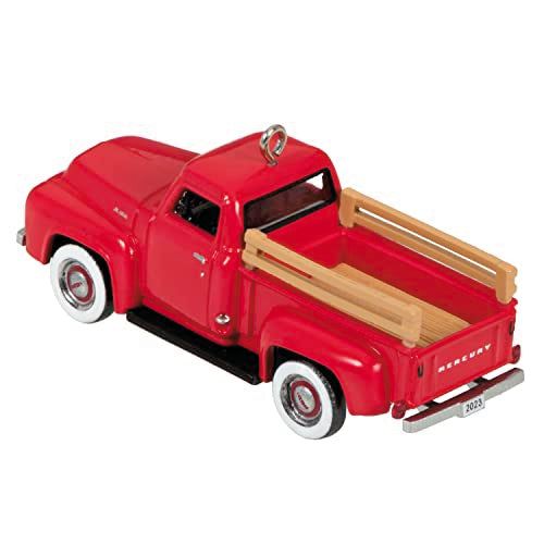 Hallmark Keepsake 0.75" Miniature Christmas Ornament 2023, Lil' American Trucks 1954 Mercury M-100 Mini Metal