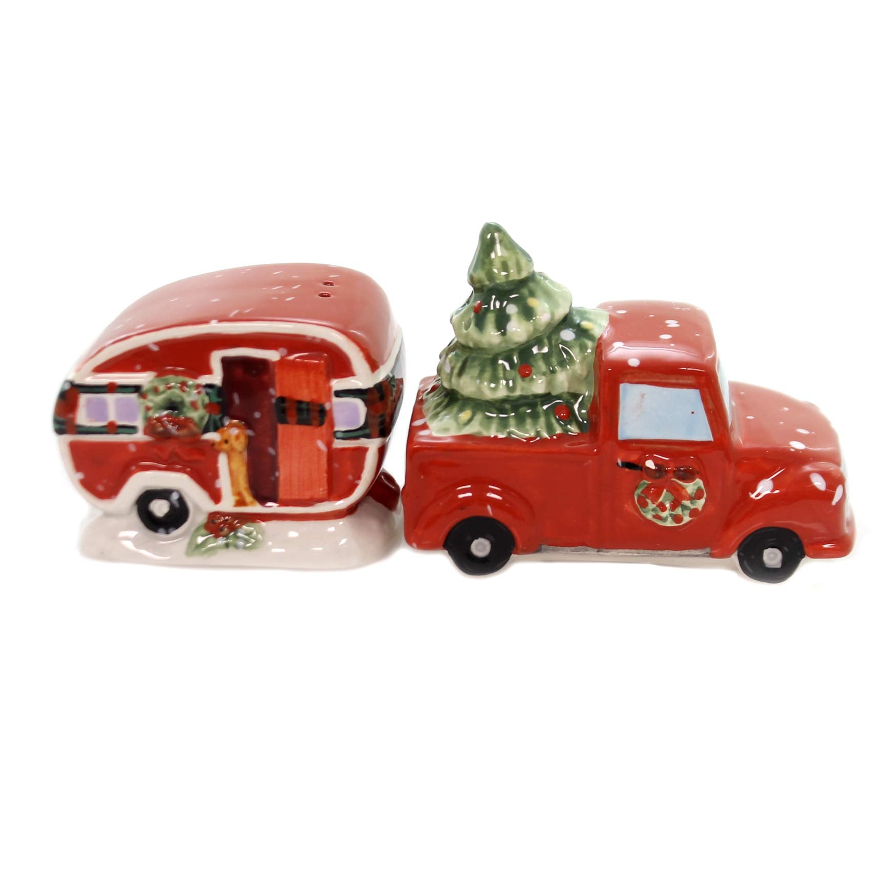 Christmas Truck and Camper Salt & Pepper Shakers