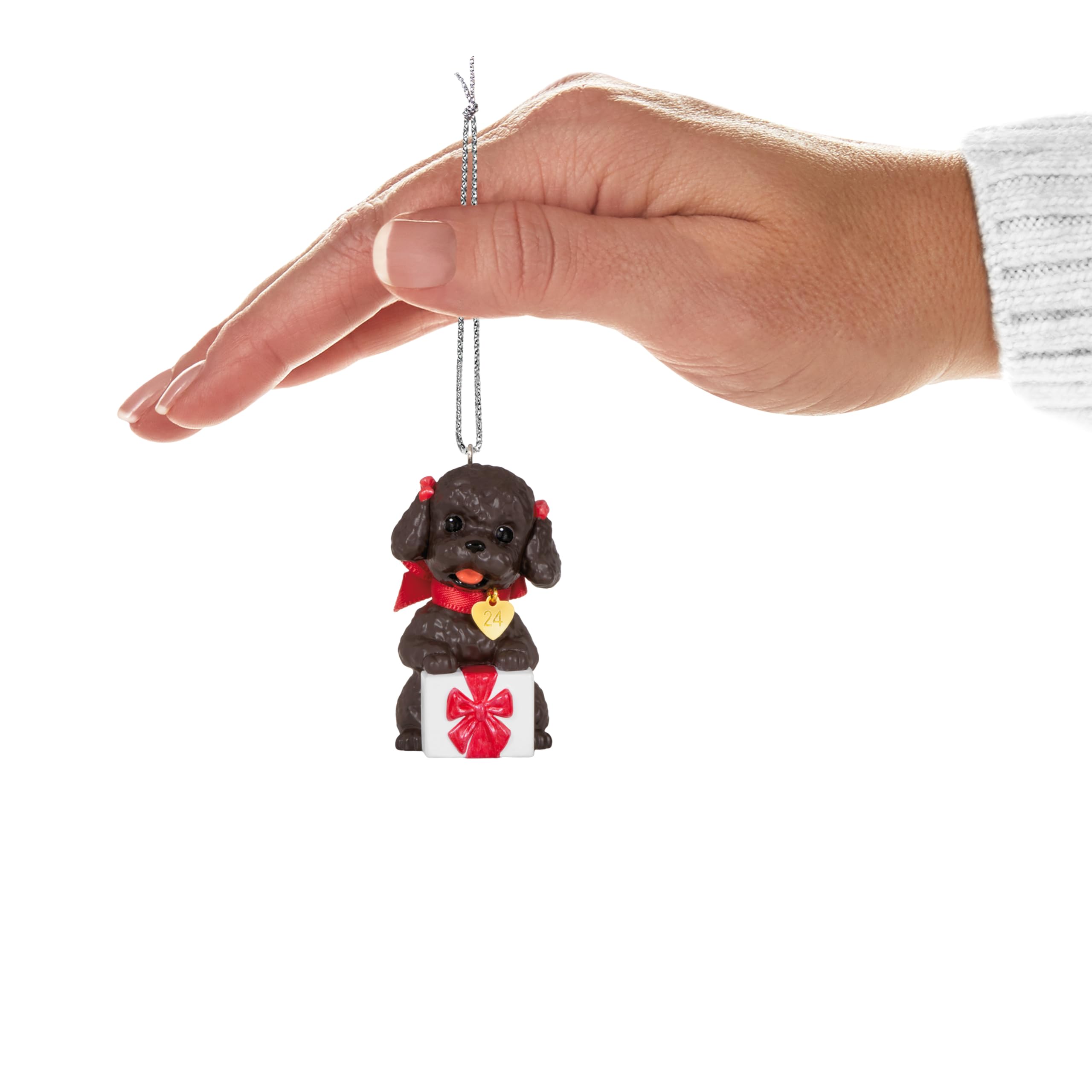 Hallmark Keepsake Christmas Ornament 2024, Puppy Love Poodle 2024, Gifts for Animal Lovers