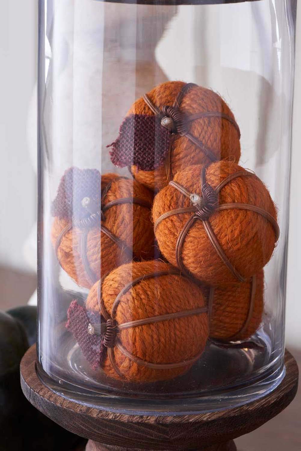 Bag of 6 Orange Husk Pumpkins, Polyfoam