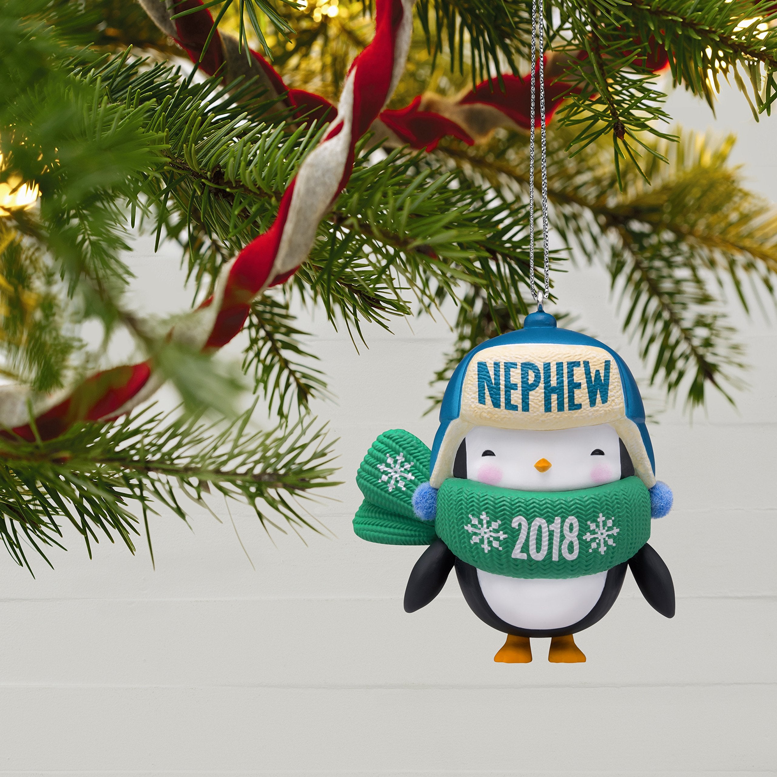 Hallmark Keepsake Christmas Ornament 2018 Year Dated, Nephew Penguin