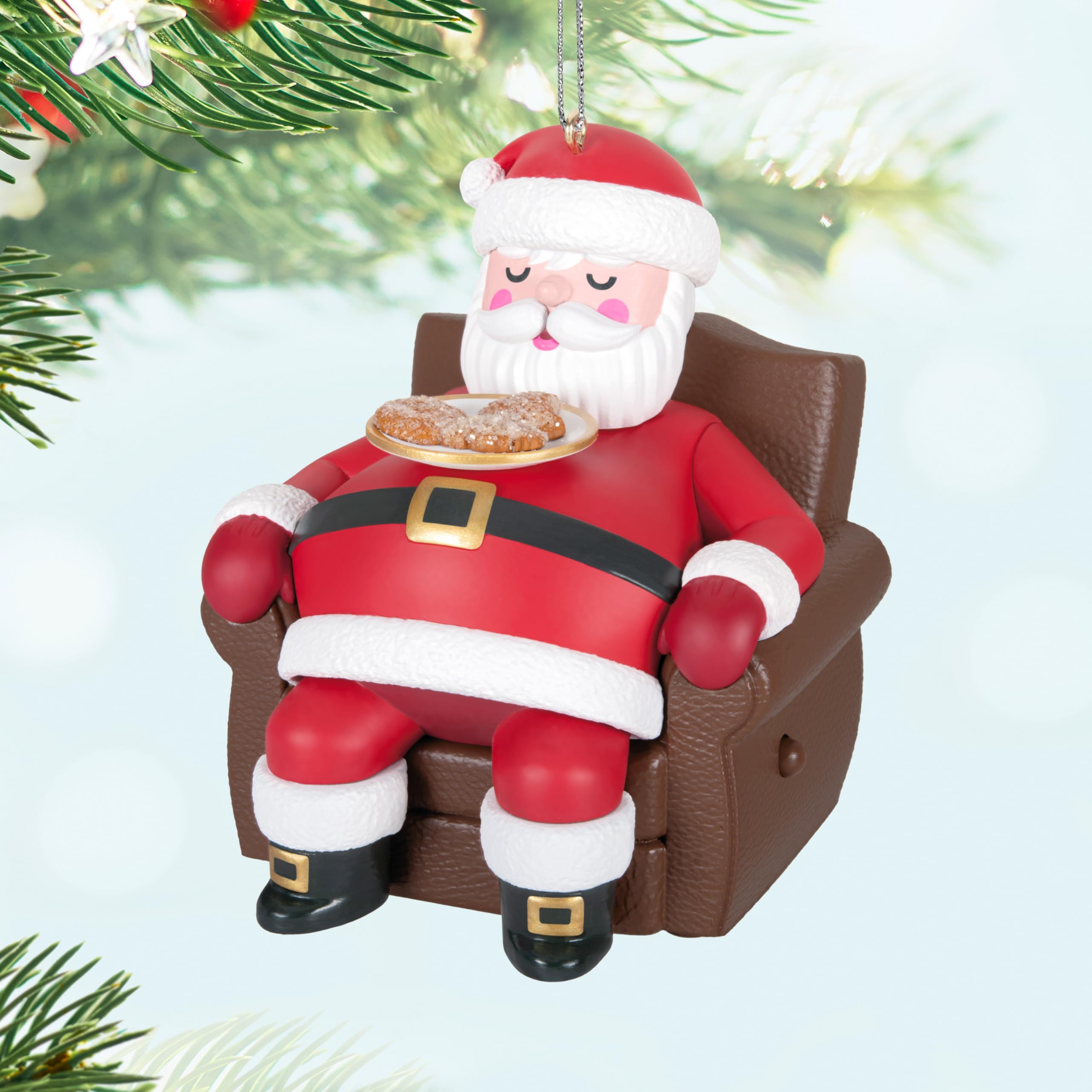 Hallmark Keepsake Christmas Ornament 2024, Snoring Santa With Sound and Motion, Santa Collectors Gifts