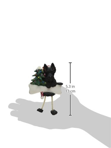 Scottish Terrier Ornament with Unique "Dangling Legs" Hand Painted and Easily Personalized Christmas Ornament