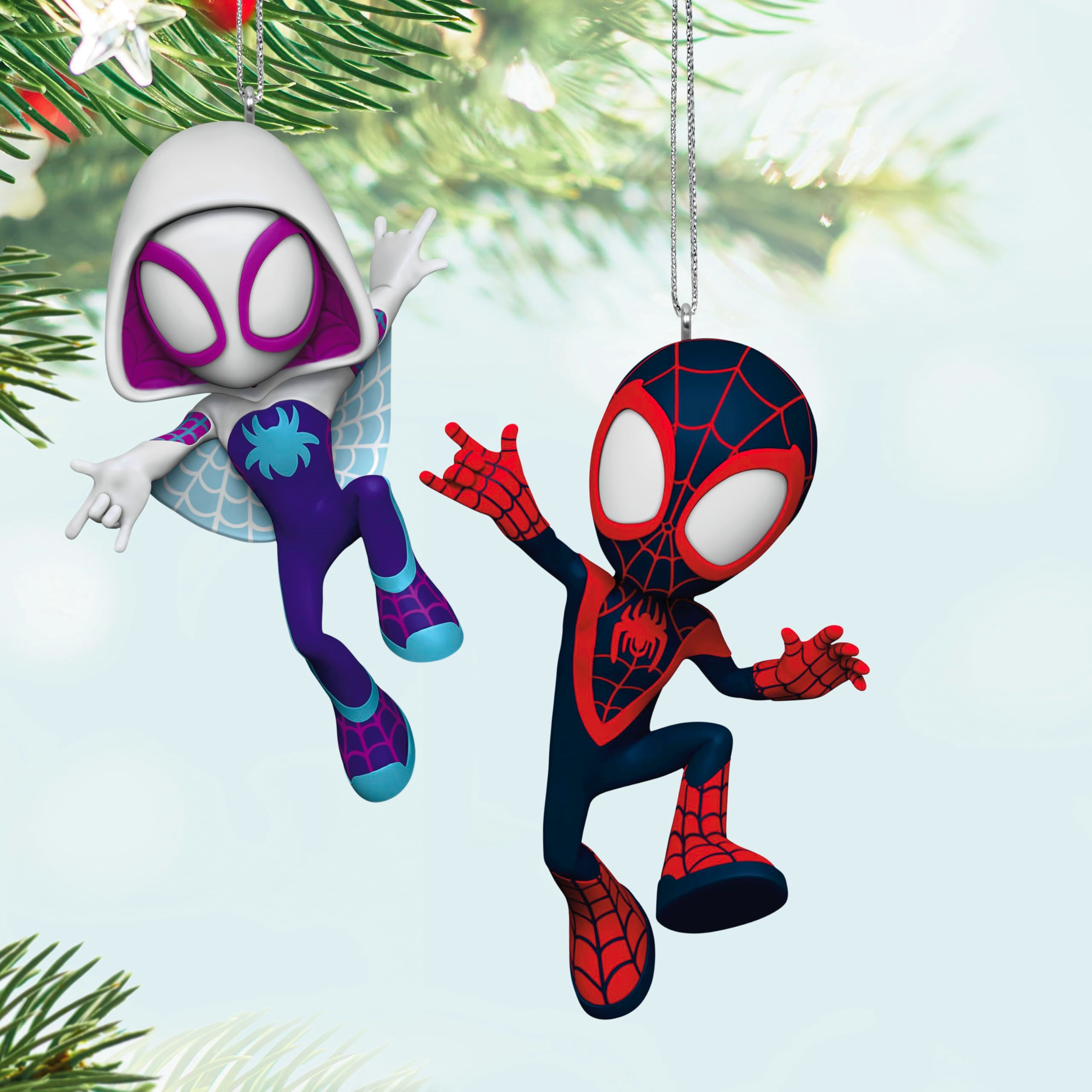 Spin and Ghost Spider 2025 Hallmark Keepsake Christmas Ornament