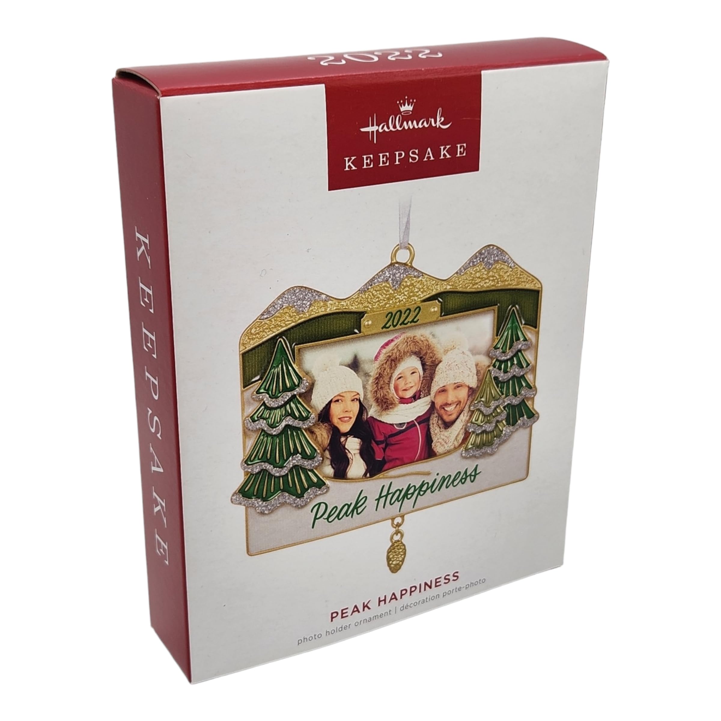 Hallmark Keepsake Christmas Ornament 2022, Peak Happiness Picture Frame, Metal
