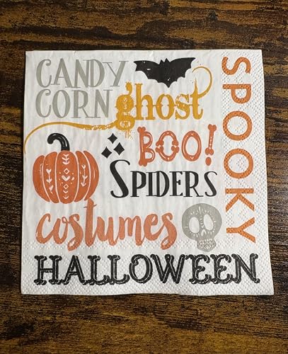 Halloween Words IHR Boston International Cocktail Napkin