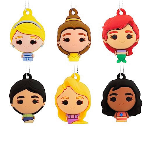 Hallmark Disney Princess Miniature Plastic Christmas Ornaments, Set of 6