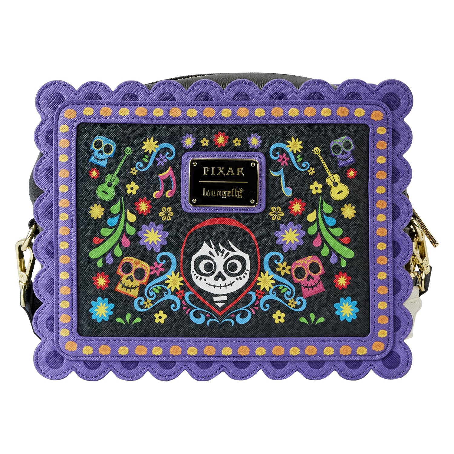 Loungefly Coco Miguel Calavera Floral Skull Crossbody Bag Purse