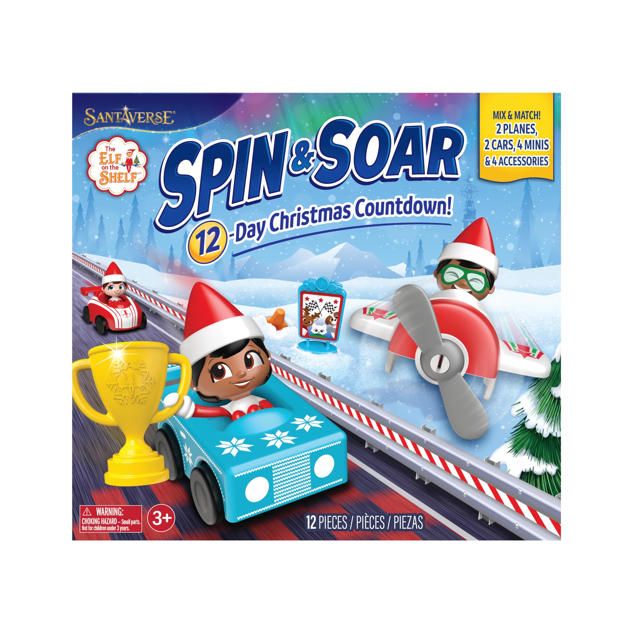 The Elf on the Shelf Santaverse Spin & Soar 12-Day Christmas Countdown Playset