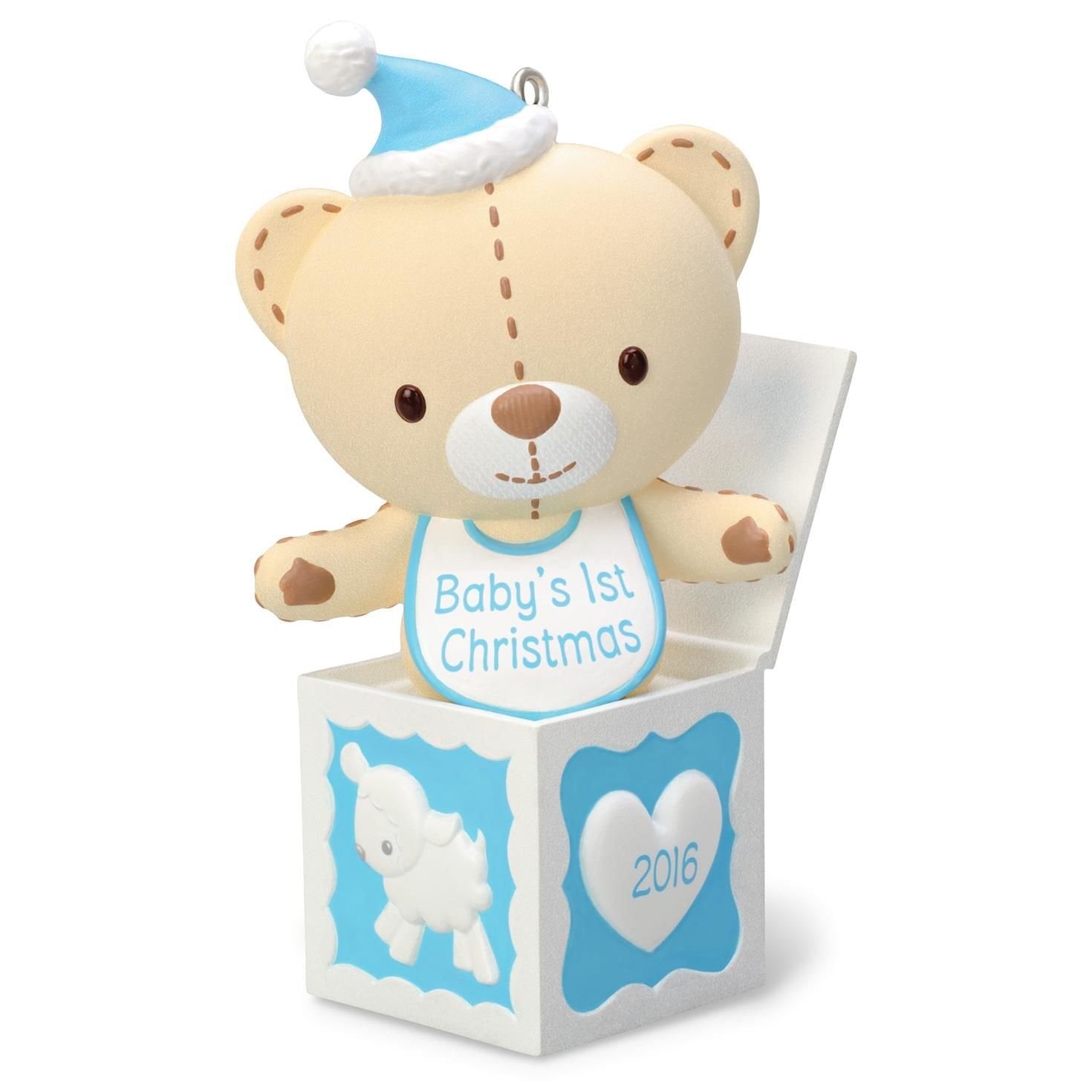 Hallmark 2016 Baby Boy's First Christmas Teddy Bear Christmas Ornament