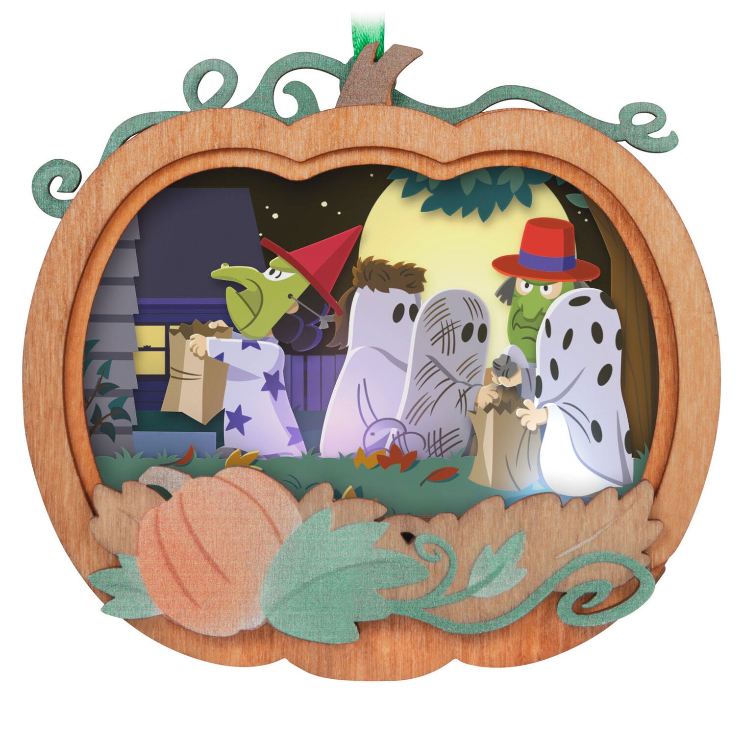 The Peanuts® Gang It's the Great Pumpkin, Charlie Brown Papercraft Ornament With Light