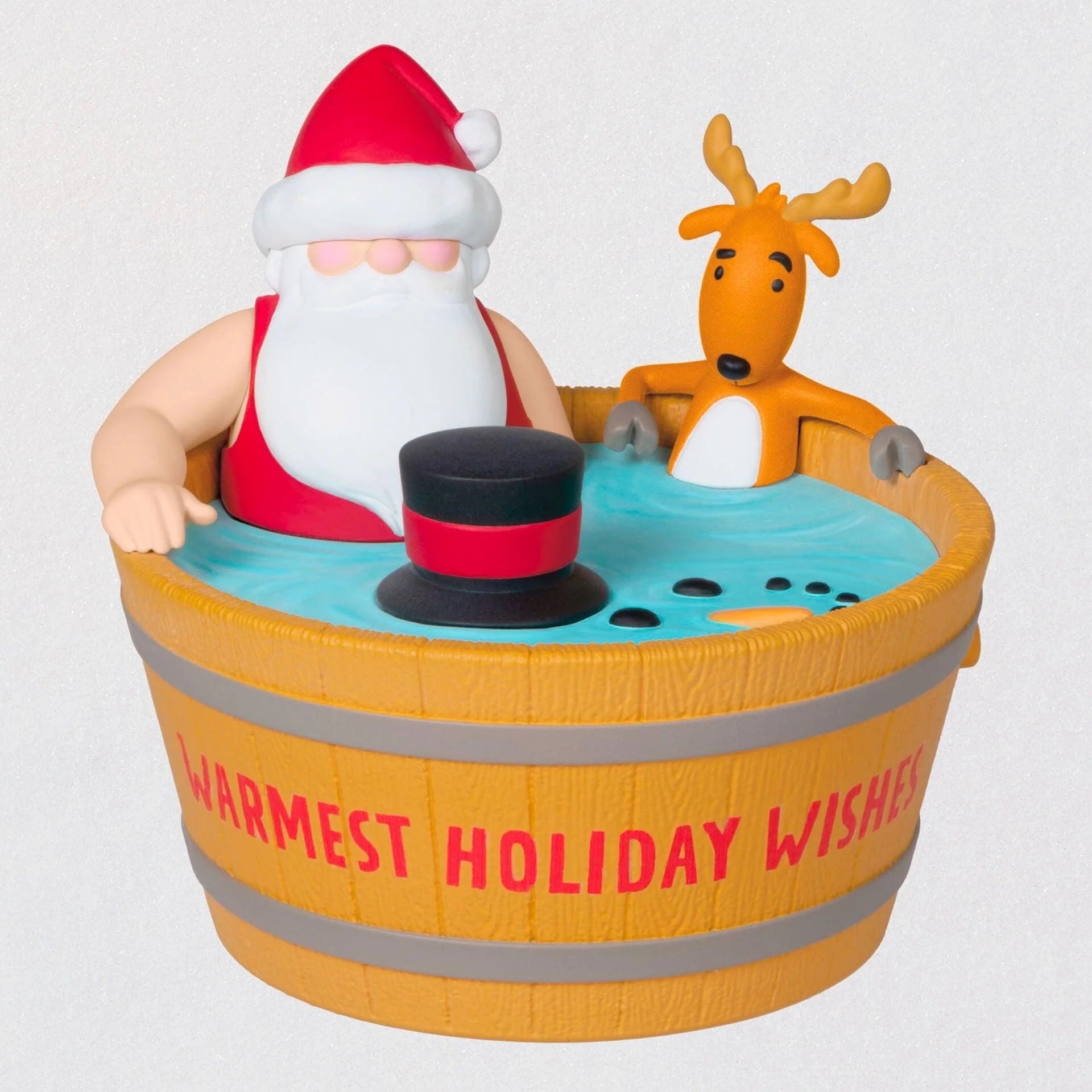 Warmest Holiday Wishes Hot Tub Musical Ornament