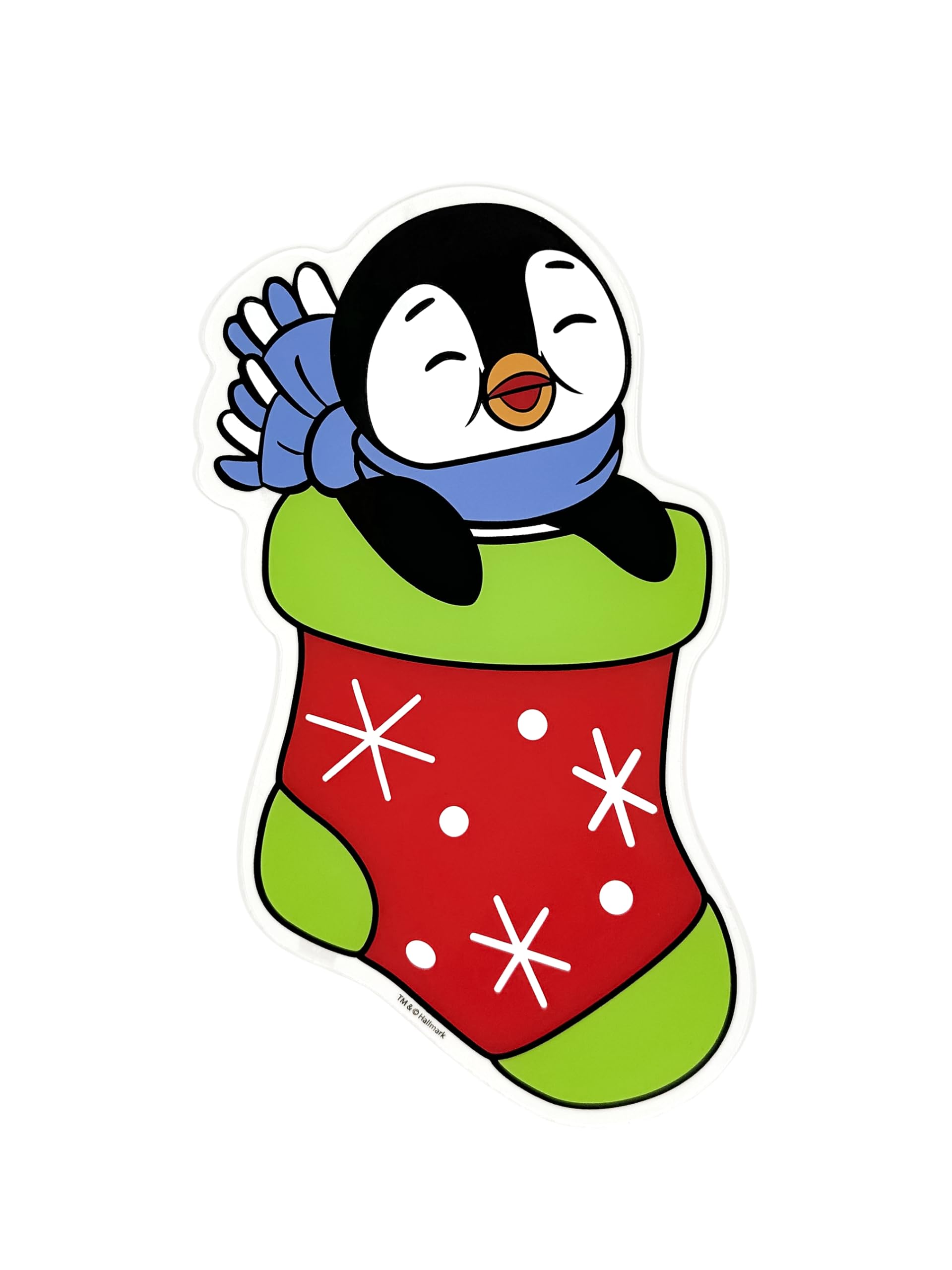 Hallmark Keepsake Playful Penguins Reusable Gel Window Clings Set of 6
