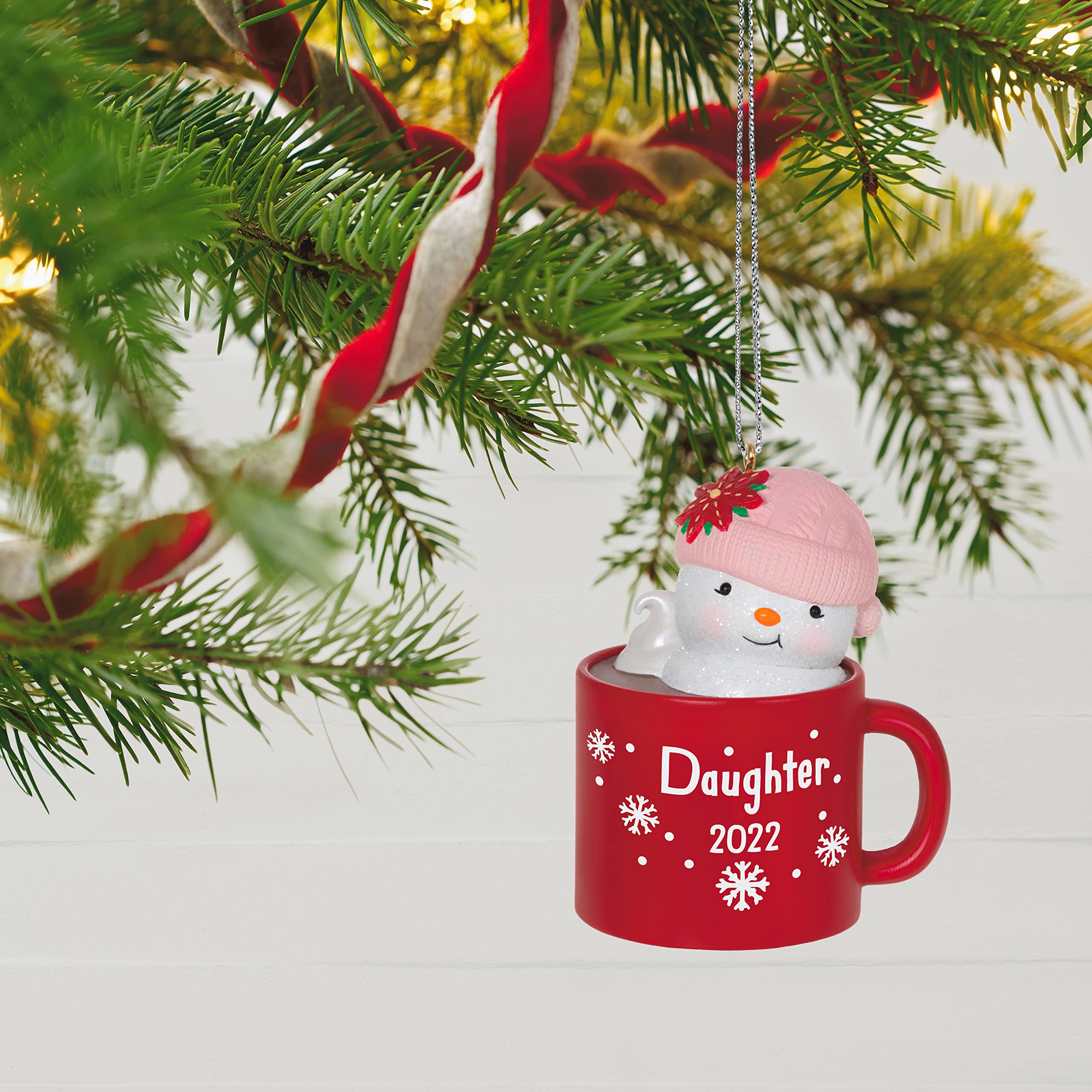 Hallmark Keepsake Plastic Christmas Ornament 2022, Daughter Hot Cocoa Mug