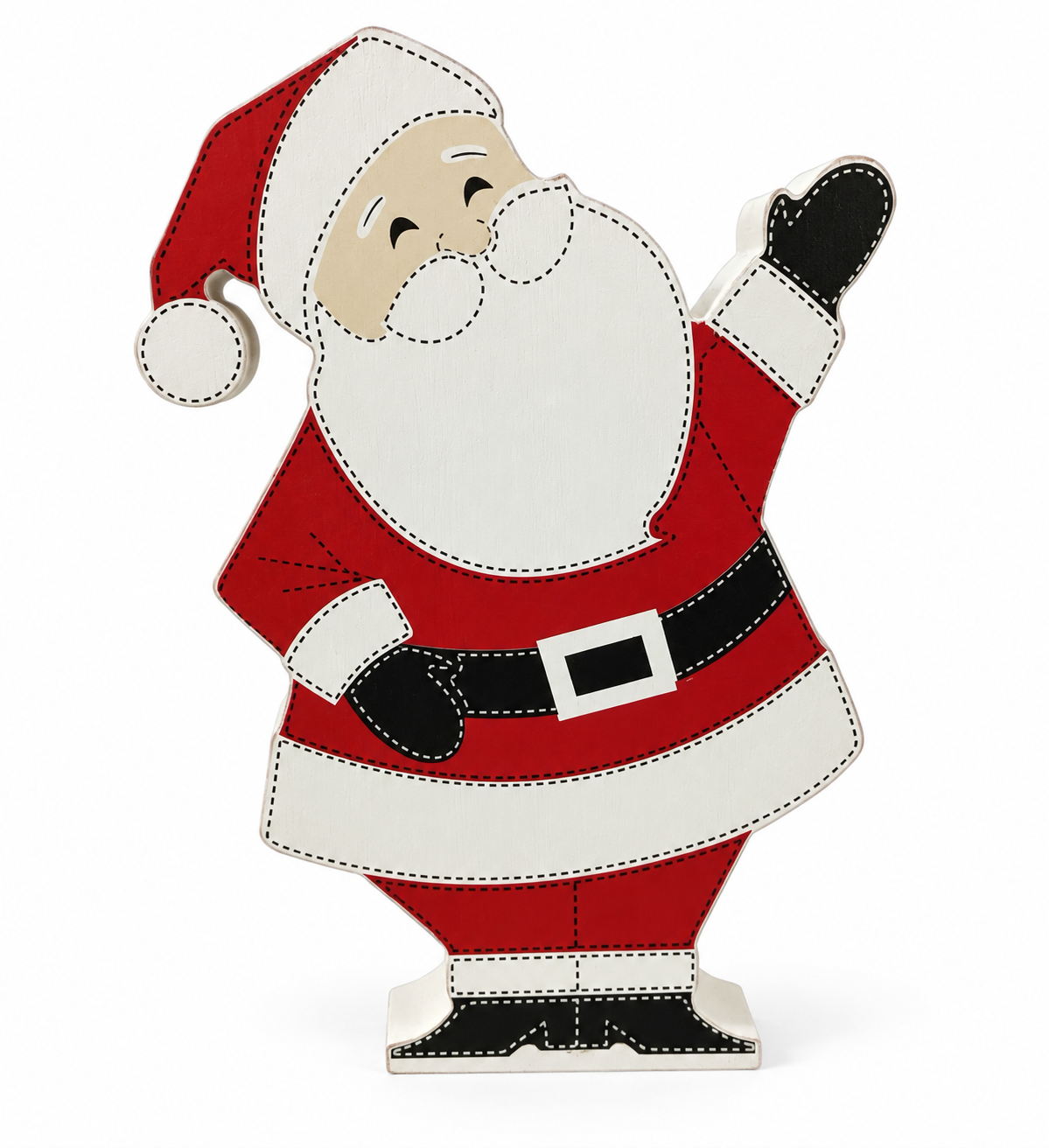 Adams & Co. 5x7 Waving Santa Chunky Wooden Cutout Decor