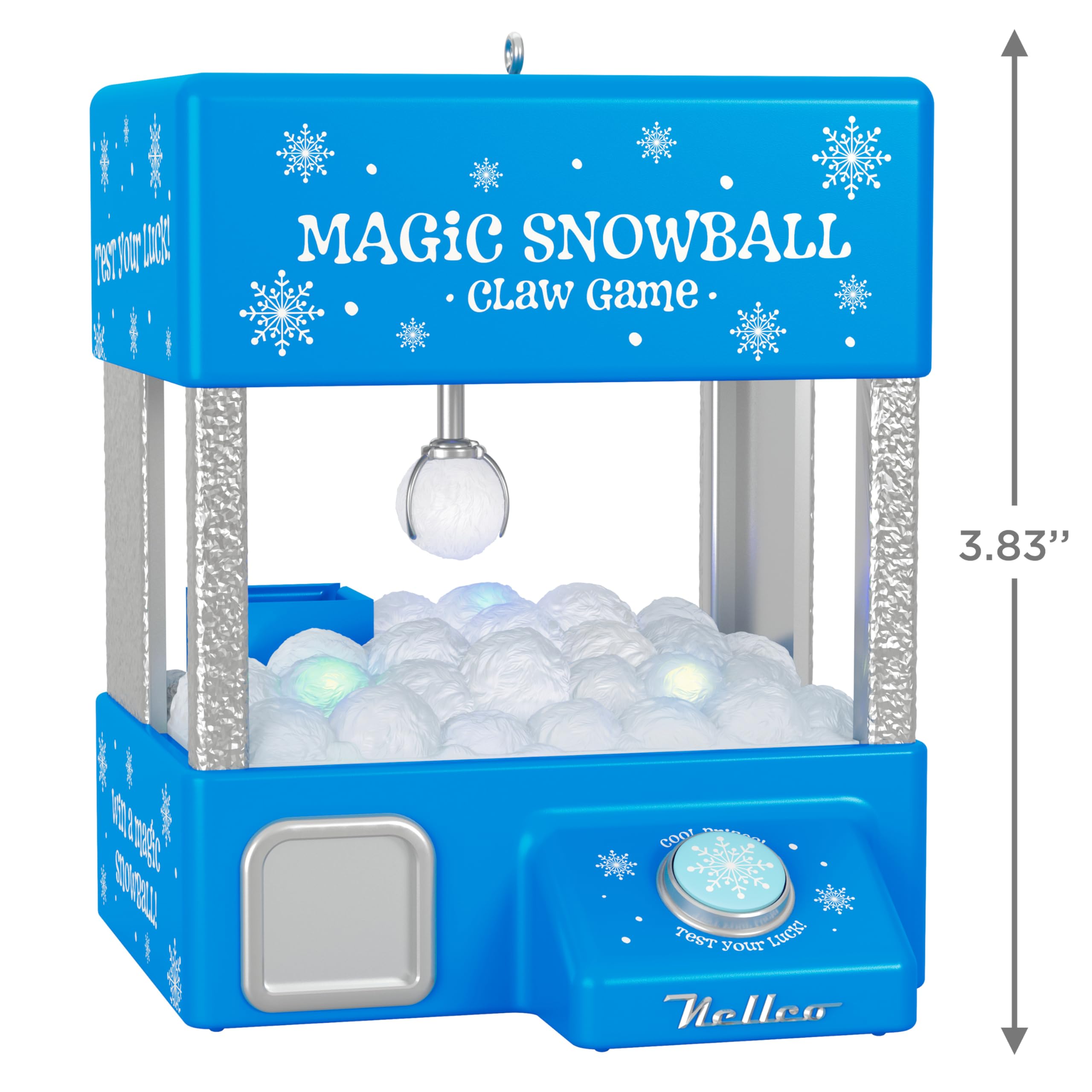 Hallmark Keepsake Christmas Ornament 2024, Magic Snowball Claw Game Musical With Light and Motion, Family Gifts