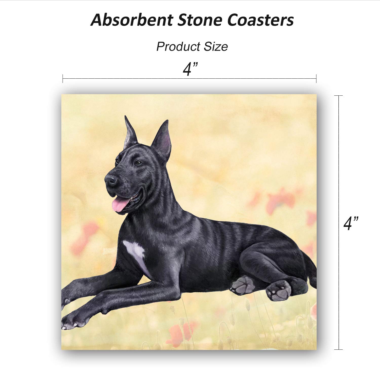 Great Dane Black Coaster