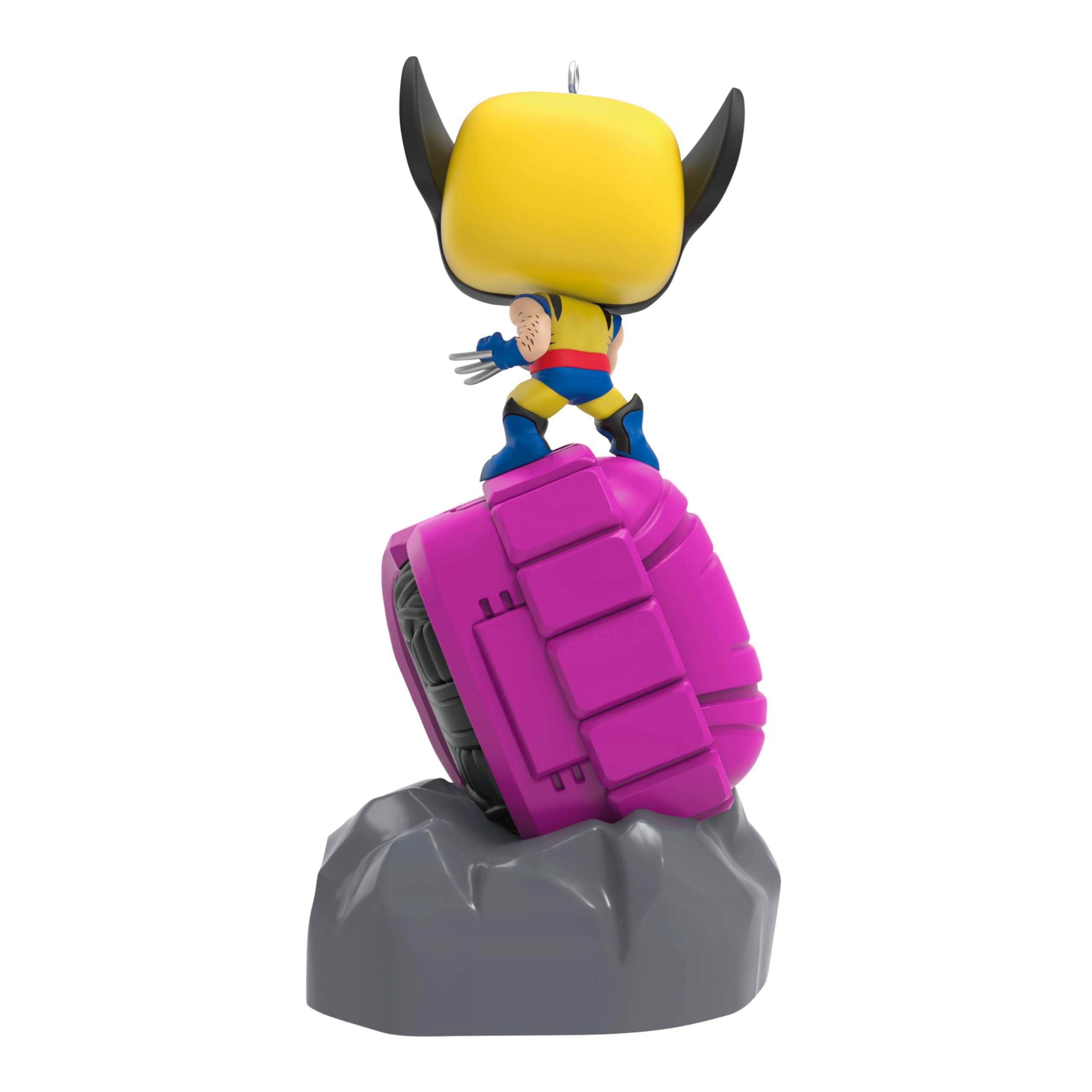 Hallmark Keepsake Christmas Ornament 2025, Marvel X-Men Wolverine Defeats Sentinel Funko POP! with Light, Gifts for Marvel Fans