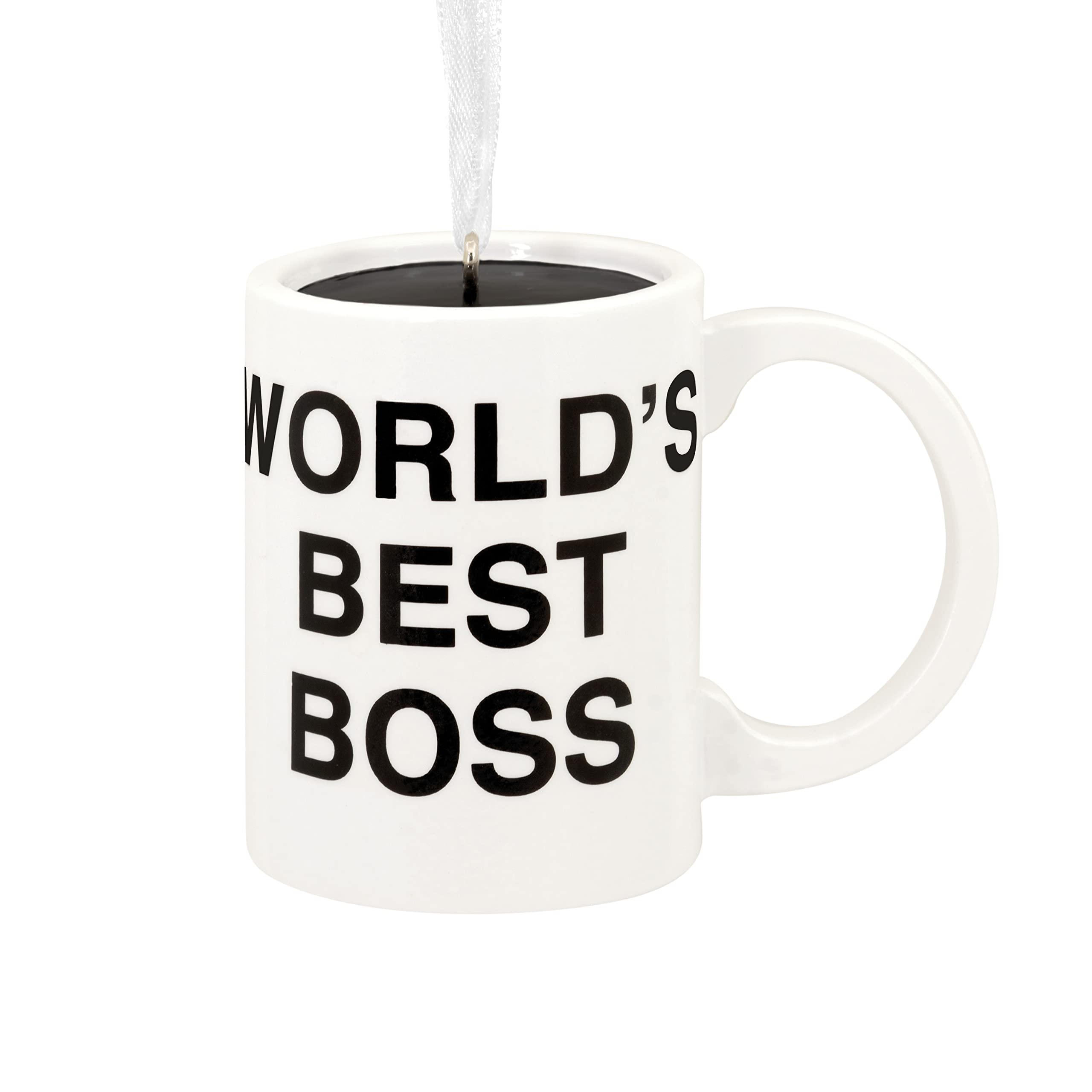 Hallmark The Office World's Best Boss Coffee Mug Christmas Ornament