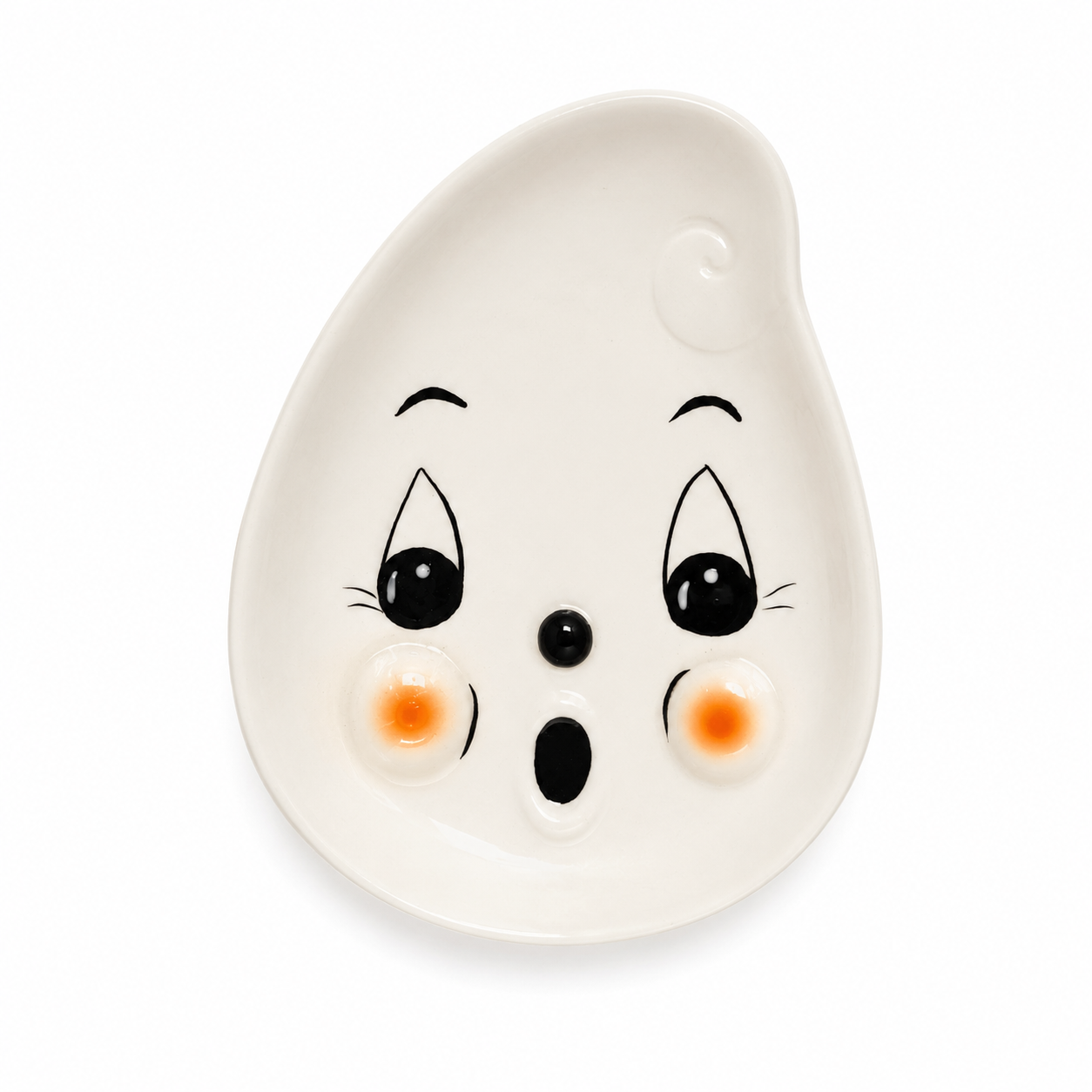 Johanna Parker Transpac Vintage Halloween Ghost Character Face Plate Folk Art