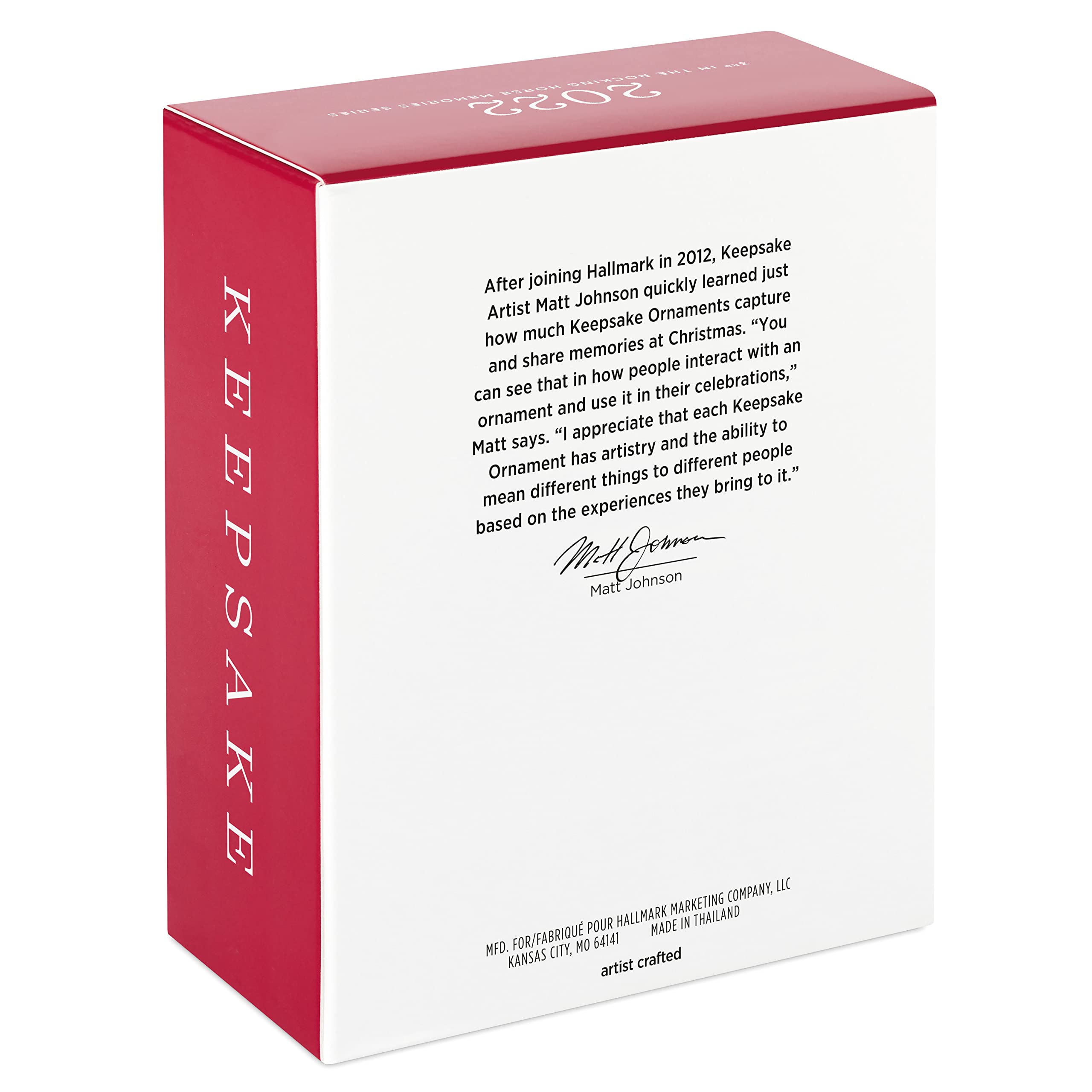 Hallmark Keepsake Plastic Christmas Ornament 2022 Year-Dated, Rocking Horse Memories