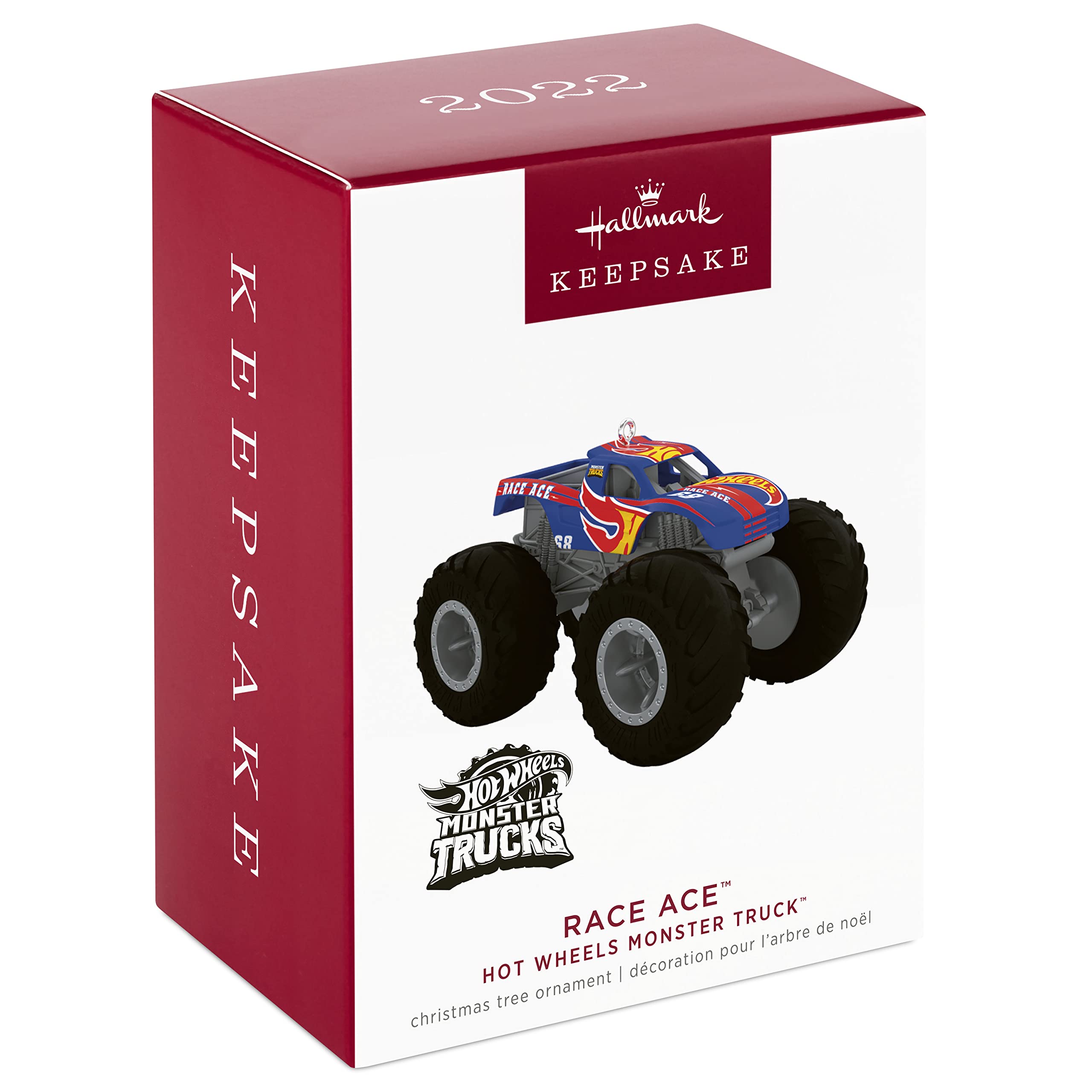 Hallmark Keepsake Hot Wheels Monster Truck™ Race Ace™ Plastic Christmas Ornament