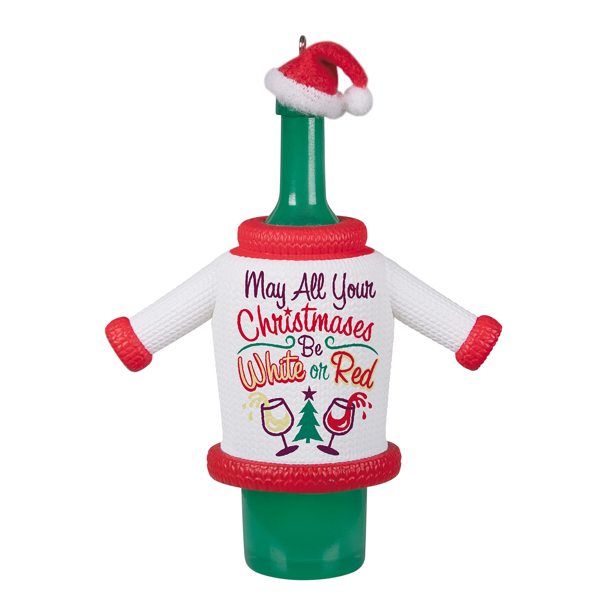 Hallmark Keepsake Christmas Ornament 2022, White or Red Wine Plastic Christmas