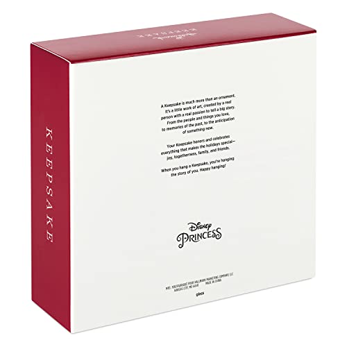 Hallmark Keepsake Christmas Ornament 2022, Disney Princess Fit for a Princess, Glass Set of 6