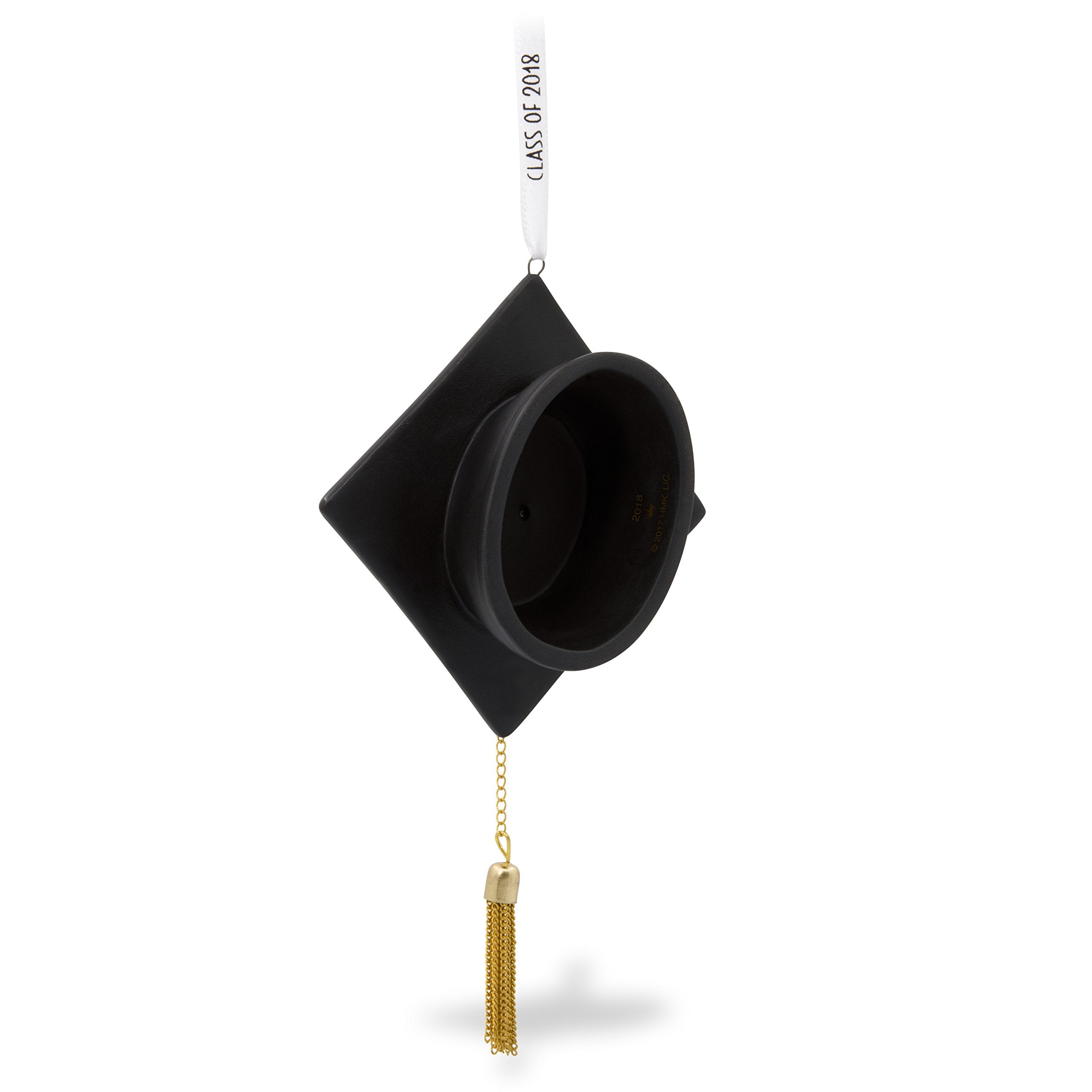 Hallmark Keepsake Christmas Ornament 2018 Graduation Gift Congrats Grad Cap Year Dated Porcelain and Metal