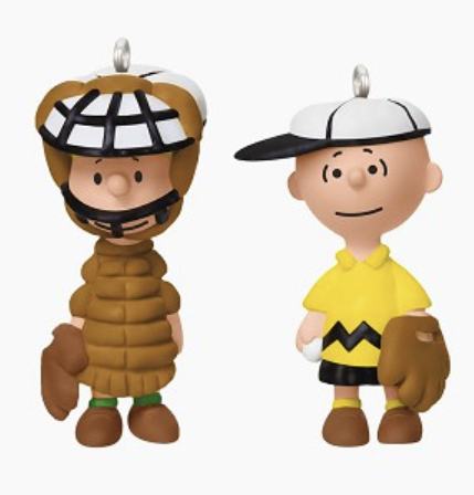 The Peanuts Gang Playing Catch 2025 Mini Hallmark Christmas Ornament