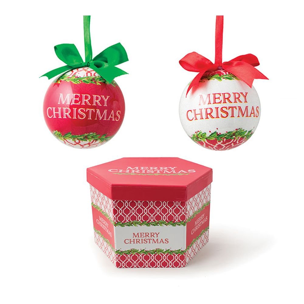 Merry Christmas Ornaments in Gift box