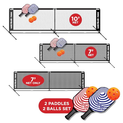 watchitude Move Indoor/Outdoor Kids Pickle Ball Net Set 7ft - 10ft (7 ft)